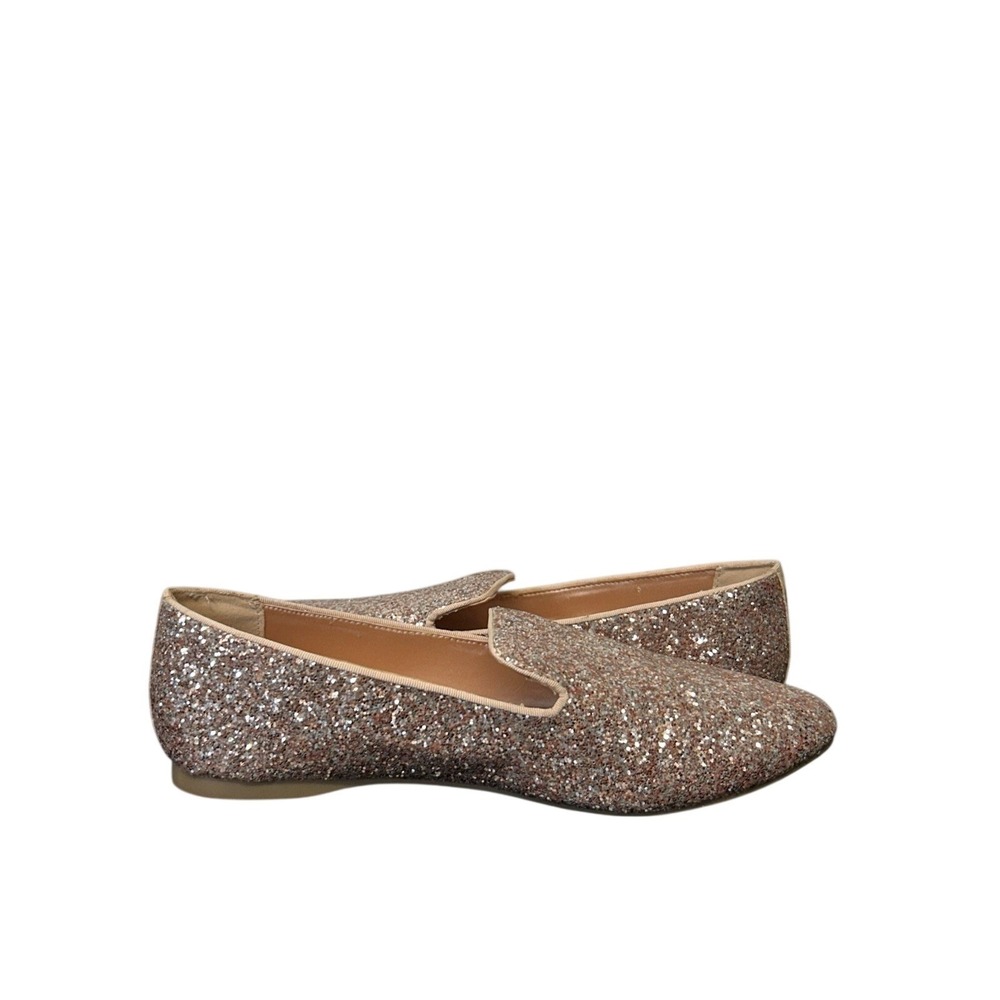 Birdies The Starling Glitter Loafer Flats Rose Gold Pink Sparkle Slip On 8.5 - Picture 8 of 9